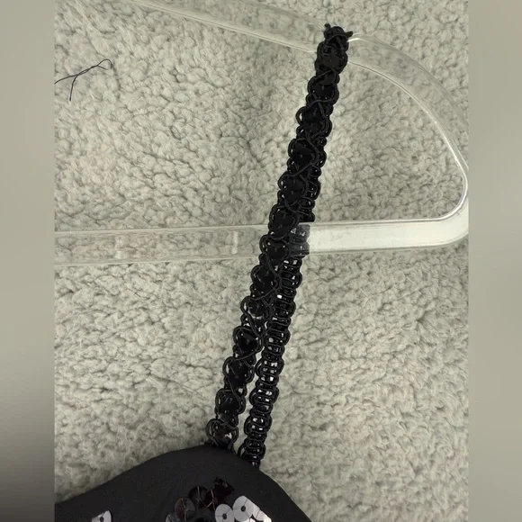 Liz Claiborne sequined little black dress size 12 cocktail dress prom - Picture 2 of 10